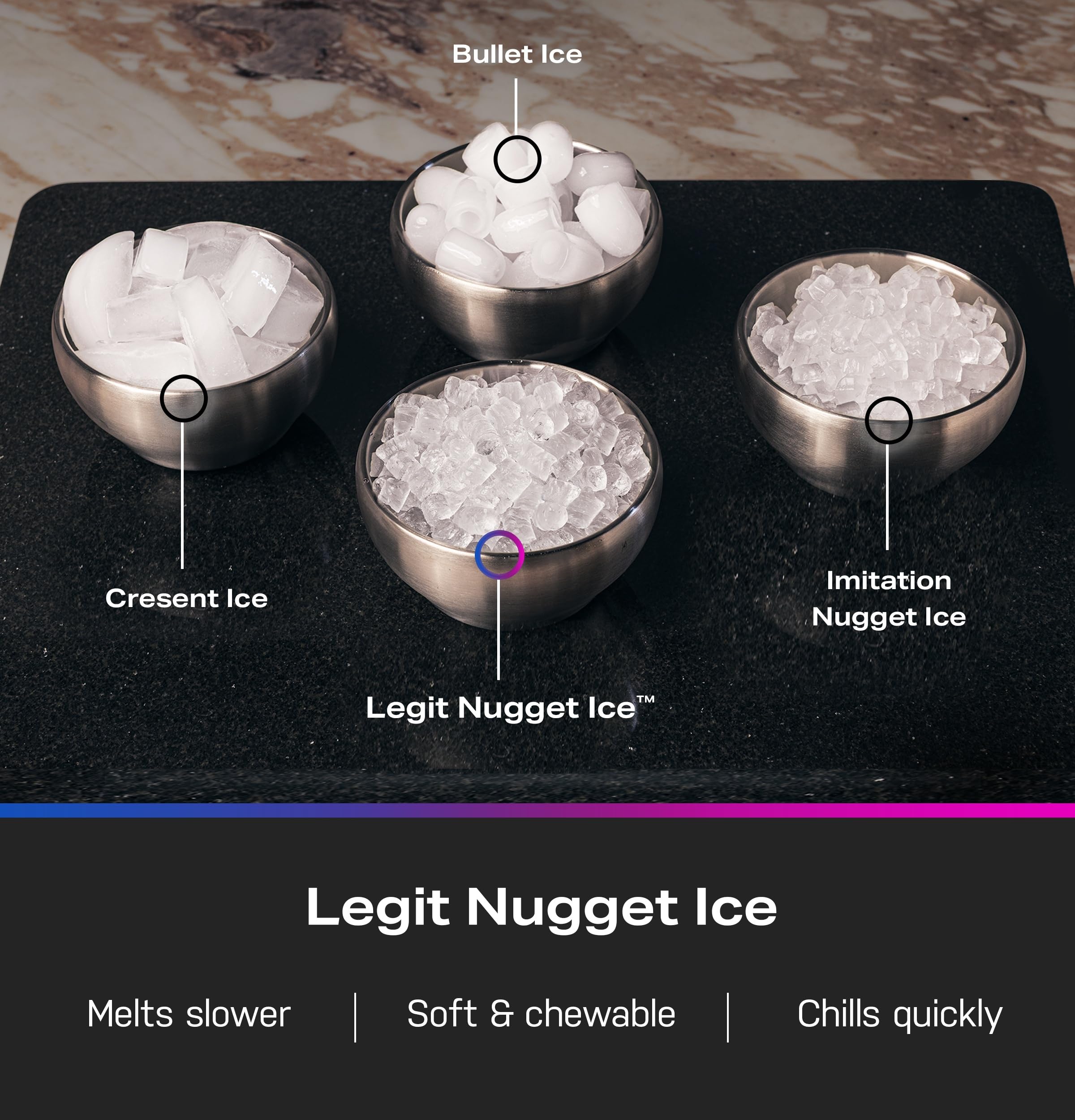GE Profile Opal Ultra, Countertop Nugget Ice Maker, 1 Gal XL Side Tank, *Amazon Exclusive*, 38 lbs/Day, Pebble Pellet Crushed Ice Machine, WiFi Stainless Steel